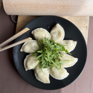 Pierogi z pieczoną kaczką